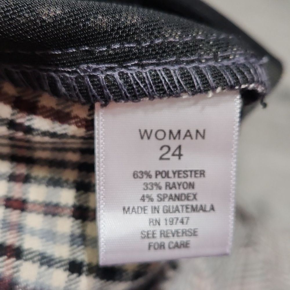 Nwt Roz&Ali Plaid Tummy Control Pant — image 4 of 5